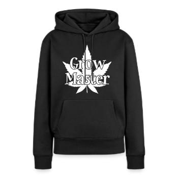 Grow Master - Cannabis - Marijuana - Marihuana - Frauen Premium Bio Hoodie - Schwarz - Vorne - Julia (174cm)