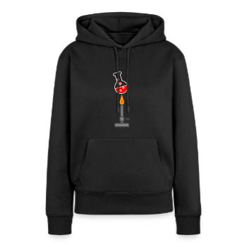 chimie - Sweat à capuche Premium bio Femme - noir - Devant - Julia (174cm)