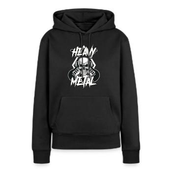 Heavy Metal - Sweat à capuche Premium bio Femme - noir - Devant - Julia (174cm)