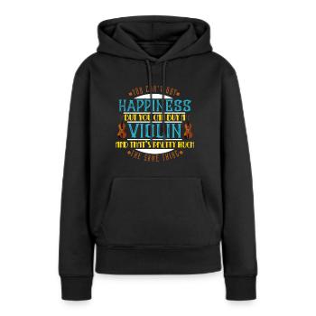 Lustig Geiger Violine Violinist Geige Geschenk - Frauen Premium Bio Hoodie - Schwarz - Vorne - Julia (174cm)