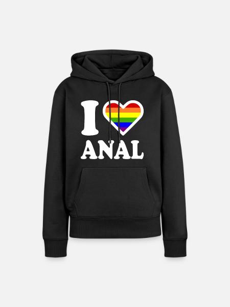I love anal - Frauen Premium Bio Hoodie - Schwarz