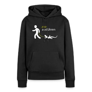 .exe ausführen ADMIN - Frauen Premium Bio Hoodie - Schwarz - Vorne - Julia (174cm)