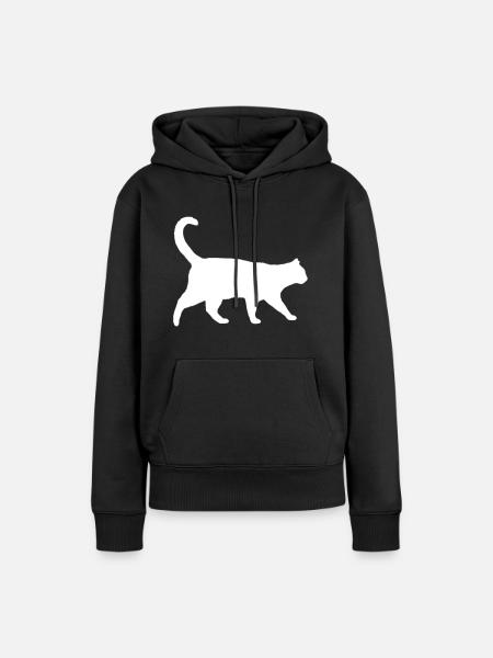 Katze - Frauen Premium Bio Hoodie - Schwarz