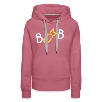 Bomb - Bombe - Sweat à capuche Premium bio Femme - mauve - Devant - Isabella (175cm)
