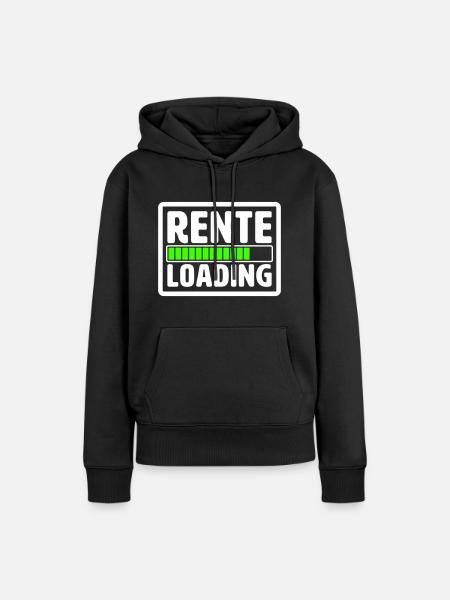 RENTE LOADING - Frauen Premium Bio Hoodie - Schwarz