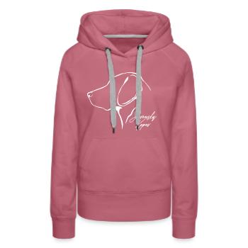 SLOVENSKY KOPOV Profil Hunde Jagdhund Wilsigns - Frauen Premium Bio Hoodie - Malve - Vorne - Isabella (175cm)