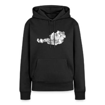 Austria Patriot Camouflage - Sweat à capuche Premium bio Femme - noir - Devant - Julia (174cm)