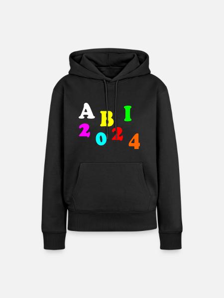 Abi 2024 - Frauen Premium Bio Hoodie - Schwarz