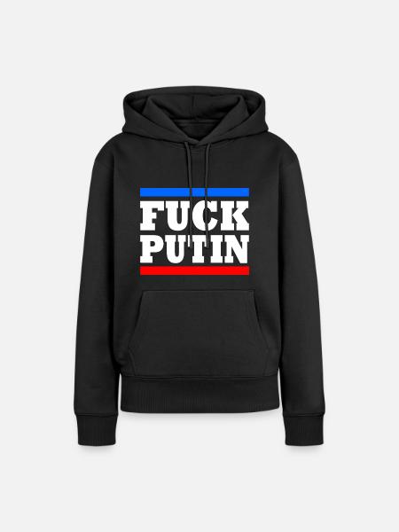 Fuck putin - Frauen Premium Bio Hoodie - Schwarz
