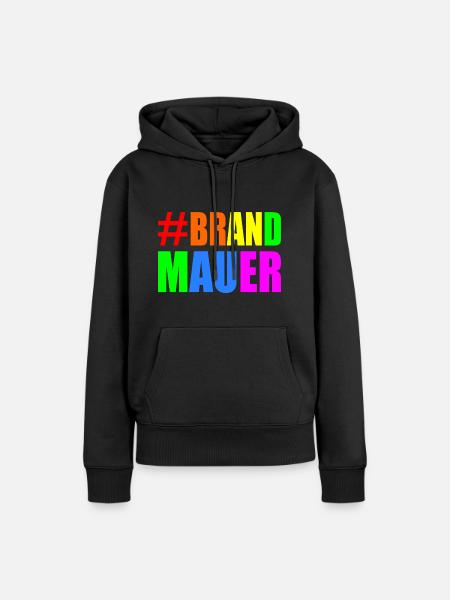 brandmauer - Frauen Premium Bio Hoodie - Schwarz