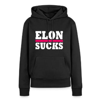 Elon sucks - Frauen Premium Bio Hoodie - Schwarz - Vorne - Julia (174cm)
