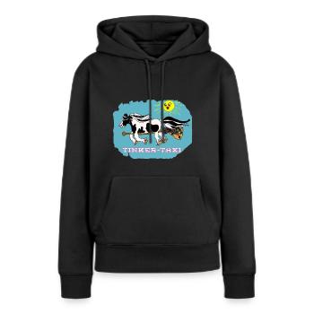 Tinker Taxi - Women’s Premium Organic Hoodie - black - Front - Julia (174cm)