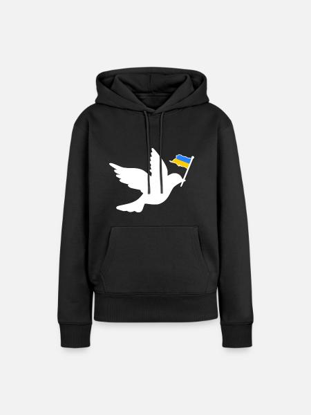 Ukraine - Frauen Premium Bio Hoodie - Schwarz