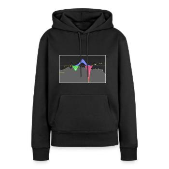 EQ EQUALIZER STUDIO PRODUCER - Frauen Premium Bio Hoodie - Schwarz - Vorne - Julia (174cm)