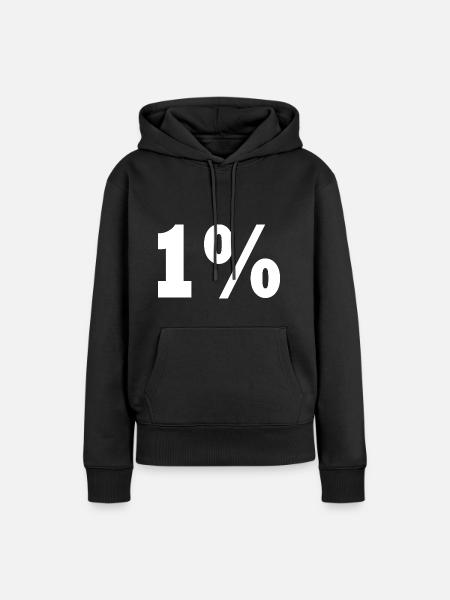 1 - Frauen Premium Bio Hoodie - Schwarz