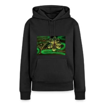 Amour de la nature - Sweat à capuche Premium bio Femme - noir - Devant - Julia (174cm)
