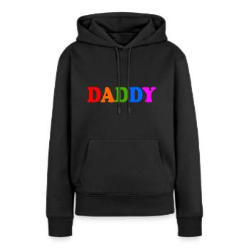 Daddy - Sweat à capuche Premium bio Femme - noir - Devant - Julia (174cm)