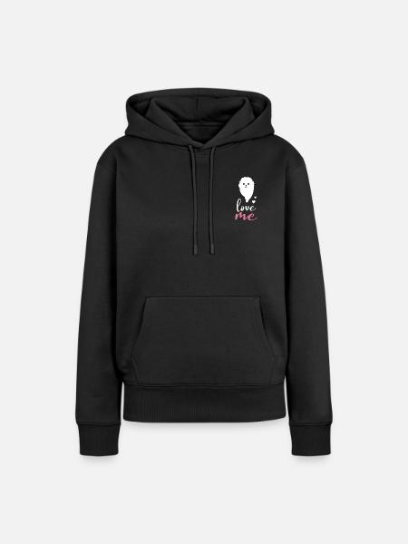 Zwergspitz - Frauen Premium Bio Hoodie - Schwarz