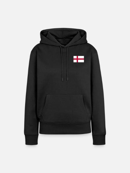 England Flag - Women’s Premium Organic Hoodie - black