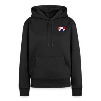 Drapeau du Canada Panama - Sweat à capuche Premium bio Femme - noir - Devant - Julia (174cm)