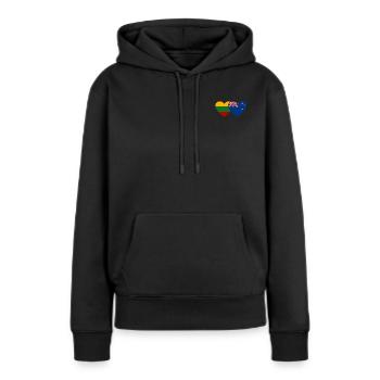 Litauen Neuseeland Flagge - Frauen Premium Bio Hoodie - Schwarz - Vorne - Julia (174cm)