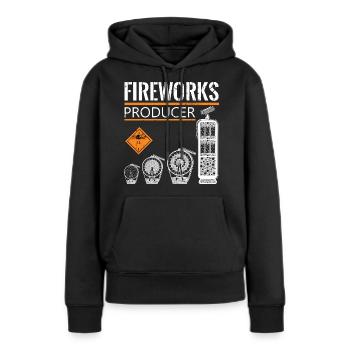 Fireworks Producer Pyro - Sweat à capuche Premium bio Femme - noir - Devant - Julia (174cm)