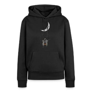 Mondschaukel, Raumfahrt, Raumfahrt Geschenke - Frauen Premium Bio Hoodie - Schwarz - Vorne - Julia (174cm)