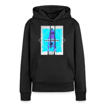 Augsburg Allemagne Ville Skyline Accueil Amour - Sweat à capuche Premium bio Femme - noir - Devant - Julia (174cm)