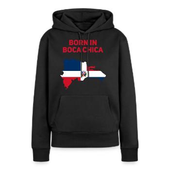 Boca Chica République dominicaine - Sweat à capuche Premium bio Femme - noir - Devant - Julia (174cm)