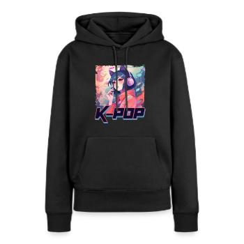K-Pop Musik Album Cover - Anime Shirt - Frauen Premium Bio Hoodie - Schwarz - Vorne - Julia (174cm)
