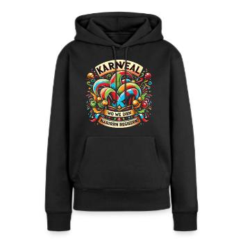 Carnival of Fools - Women’s Premium Organic Hoodie - black - Front - Julia (174cm)