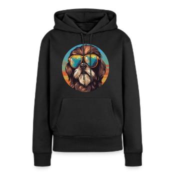 Shih Tzu Löwenhunde Chrysanthemenhund Shih Tzu - Frauen Premium Bio Hoodie - Schwarz - Vorne - Julia (174cm)