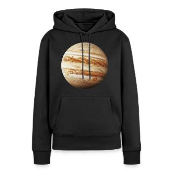 Jupiter - Sweat à capuche Premium bio Femme - noir - Devant - Julia (174cm)