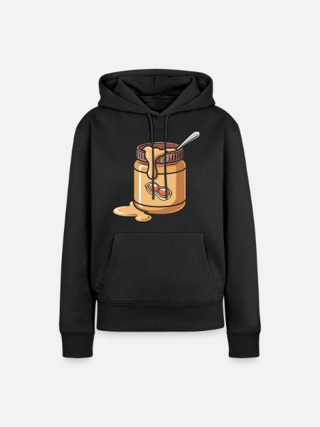 Erdnussbutter & Marmelade Partnerlook Design - Frauen Premium Bio Hoodie - Schwarz