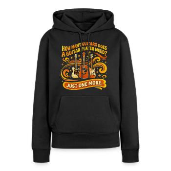 Gitarrenhumor Musiker Musik Retro-Geschenk - Frauen Premium Bio Hoodie - Schwarz - Vorne - Julia (174cm)