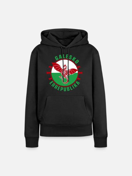 Galesko Errepublika – Walisische Republik - Frauen Premium Bio Hoodie - Schwarz