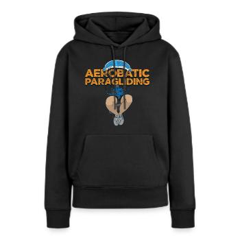 Aerobatic Paragliding orange - Women’s Premium Organic Hoodie - black - Front - Julia (174cm)