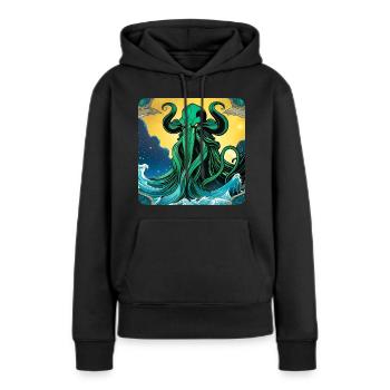 Monstre immortel de Cthulhu dans l’espace - Sweat à capuche Premium bio Femme - noir - Devant - Julia (174cm)