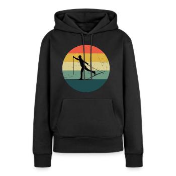 Langlauf Klassisch Langlauf Langlauf Classic - Frauen Premium Bio Hoodie - Schwarz - Vorne - Julia (174cm)