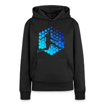 Fussballspieler Fussballer Fussballspielen - Frauen Premium Bio Hoodie - Schwarz - Vorne - Julia (174cm)