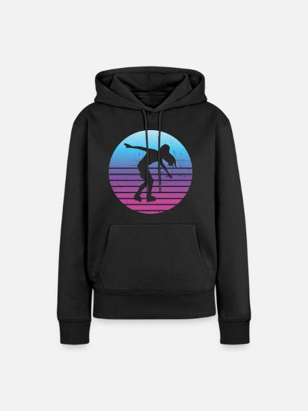 Rollerskaten Damen Rollerskate Rollschuhlaufen - Frauen Premium Bio Hoodie - Schwarz