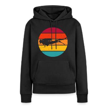 Scuba Diver Scuba Taucher Herren Scuba Tauchen - Frauen Premium Bio Hoodie - Schwarz - Vorne - Julia (174cm)