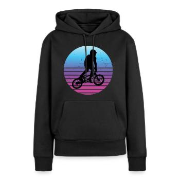 BMX Vélo Hommes BMX Garçons BMX Cyclisme - Sweat à capuche Premium bio Femme - noir - Devant - Julia (174cm)