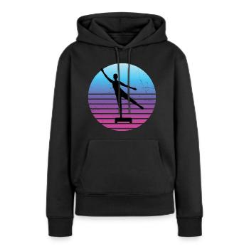 Damen Fitness Aerobic Fitness Aerobic Konditionstr - Frauen Premium Bio Hoodie - Schwarz - Vorne - Julia (174cm)
