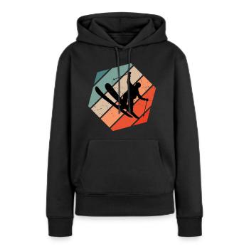 Herren Freestyle Ski Ski Jumping Slopestyle - Frauen Premium Bio Hoodie - Schwarz - Vorne - Julia (174cm)