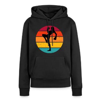 Kickboxing Hommes Kickboxing Boxe Kickboxing Kickboxing - Sweat à capuche Premium bio Femme - noir - Devant - Julia (174cm)