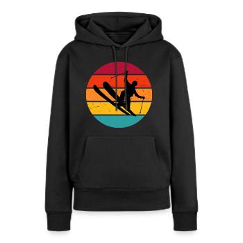 Ski Jumping Ski Freestyle Slopestyle Damen - Frauen Premium Bio Hoodie - Schwarz - Vorne - Julia (174cm)