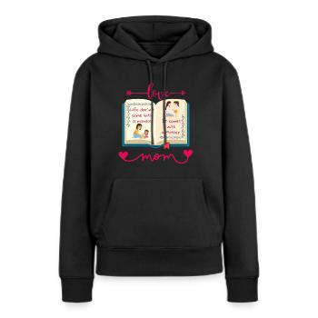 Mommy's love - Women’s Premium Organic Hoodie - black - Front - Julia (174cm)