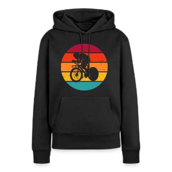 Vélo de route vélo de route vélo de route vélo de route - Sweat à capuche Premium bio Femme - noir - Devant - Julia (174cm)