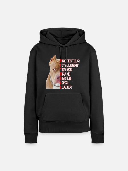 PITBULL - Frauen Premium Bio Hoodie - Schwarz